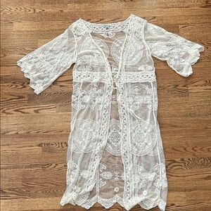 Rebellion White Lace Kimono